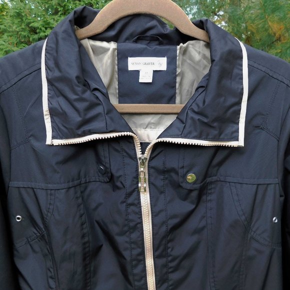 Susan Graver Stylish Weather Resistant Zip-front Jacket - Picture 2 of 3